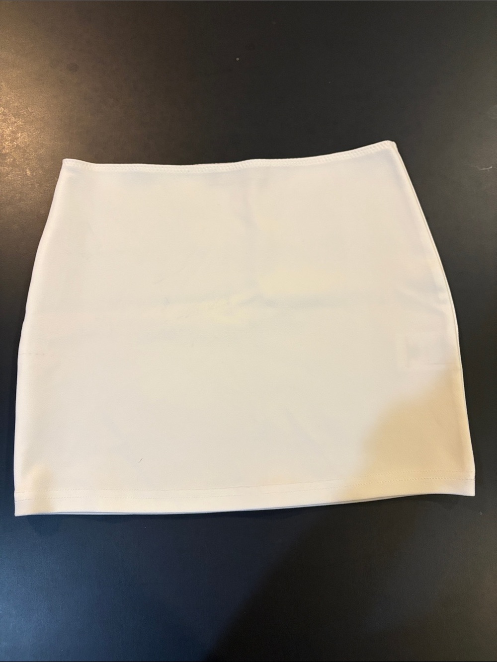 White fox mini skirt